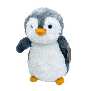 Destination Nation Gray White Penguin Plush Aurora Stuffed Animal Toy New w Tags